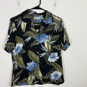 Tommy Bahama Silk Short Sleeve Button Down Hawaiian Shirt Sz S
